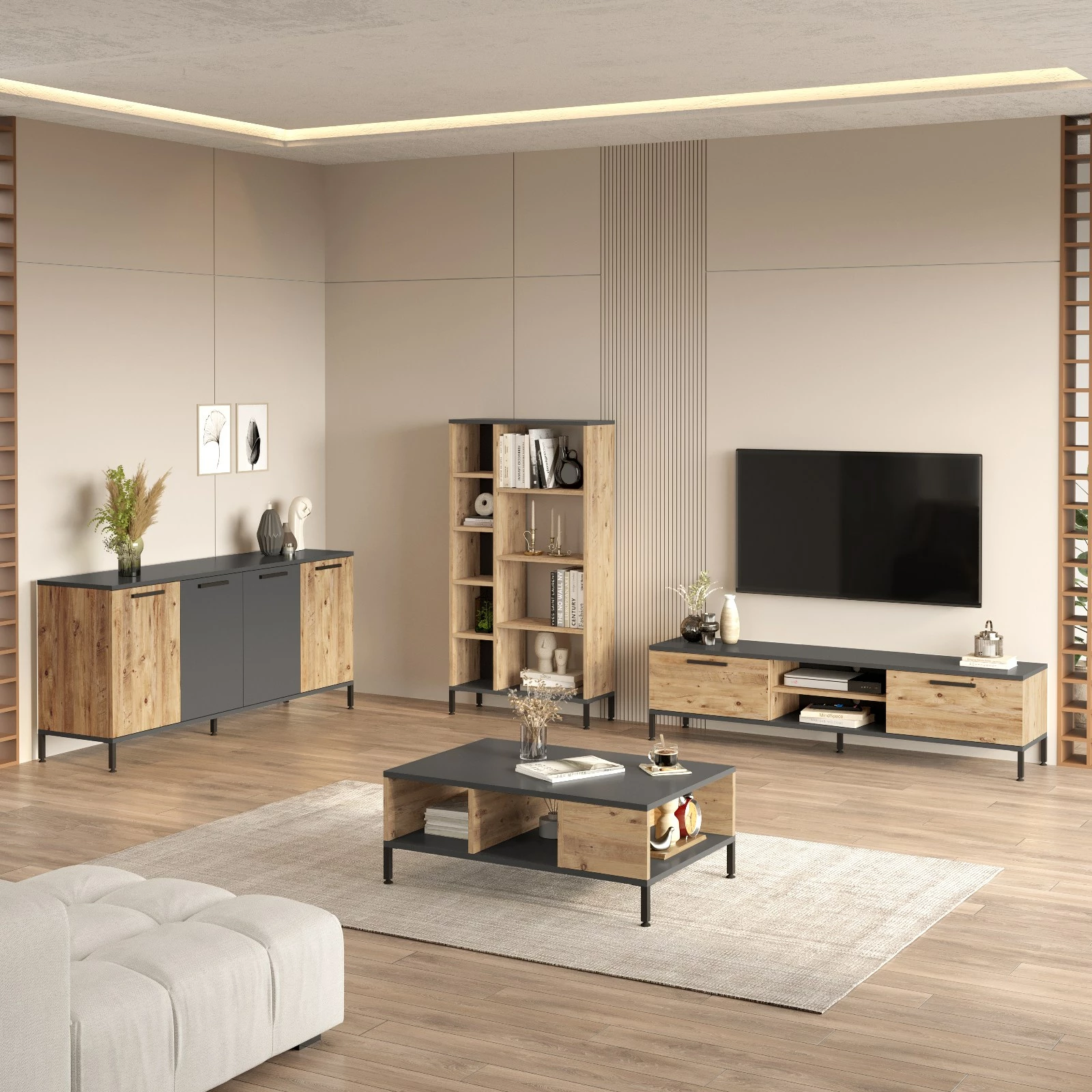 Set mobiljesh për dhomë dite, Hanah Home, Rl6-Aa