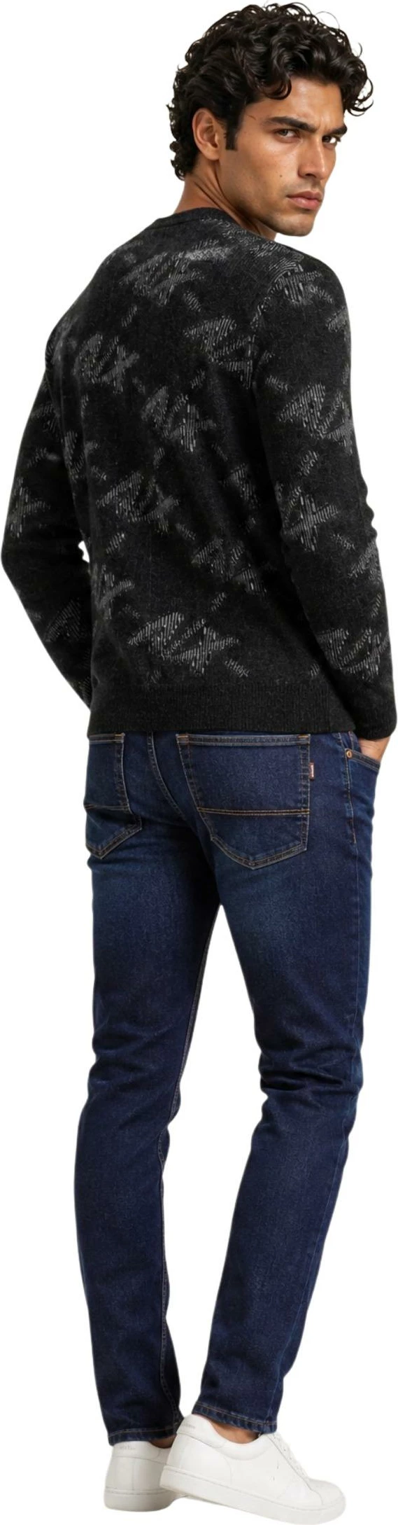 Xhemper për meshkuj Armani Exchange XM002992 AF16916, zi-gri [Madhësia: M]