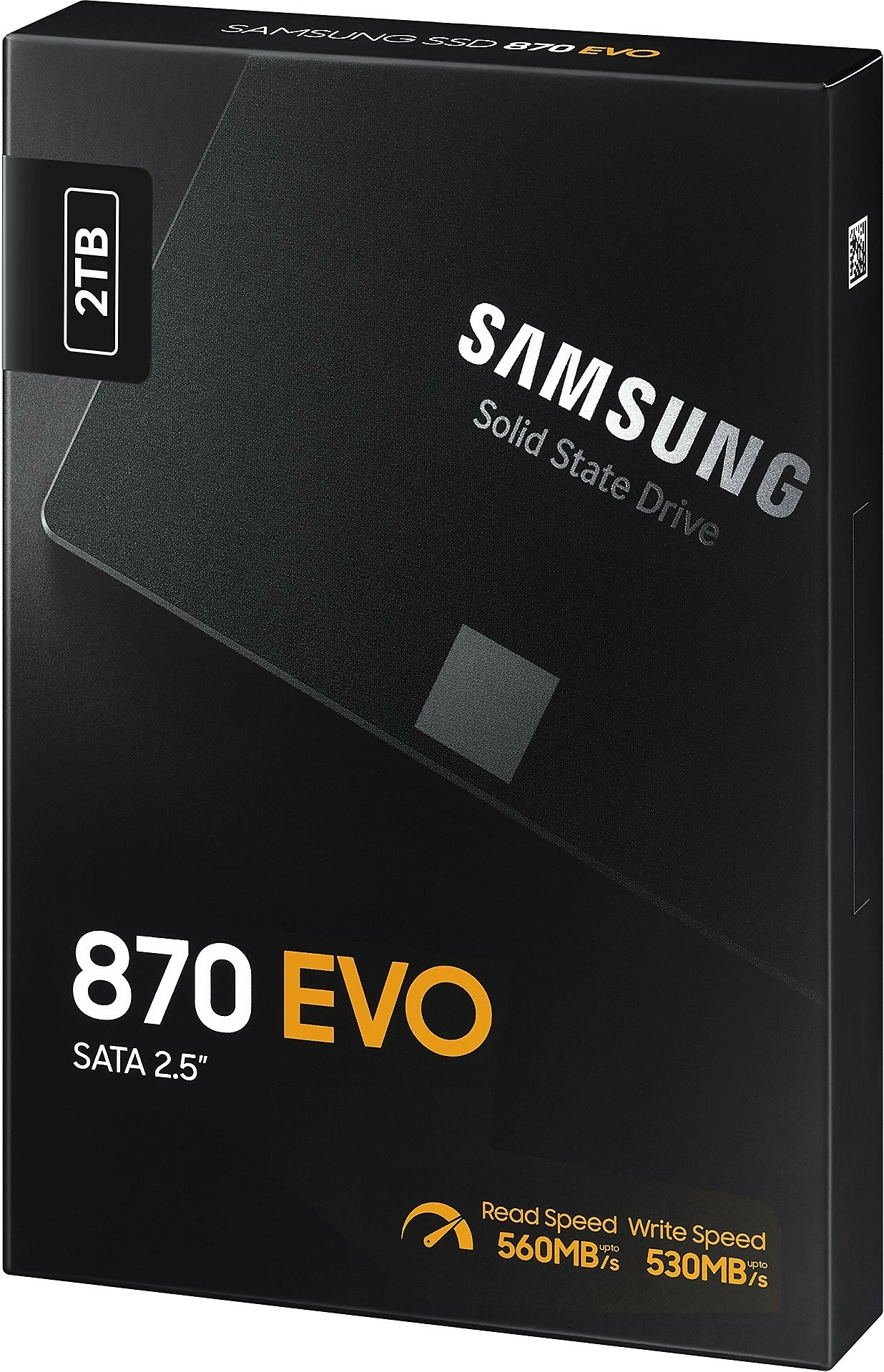 SSD Samsung 870 EVO, 2 TB, 2.5", 560 MB/s, e zezë