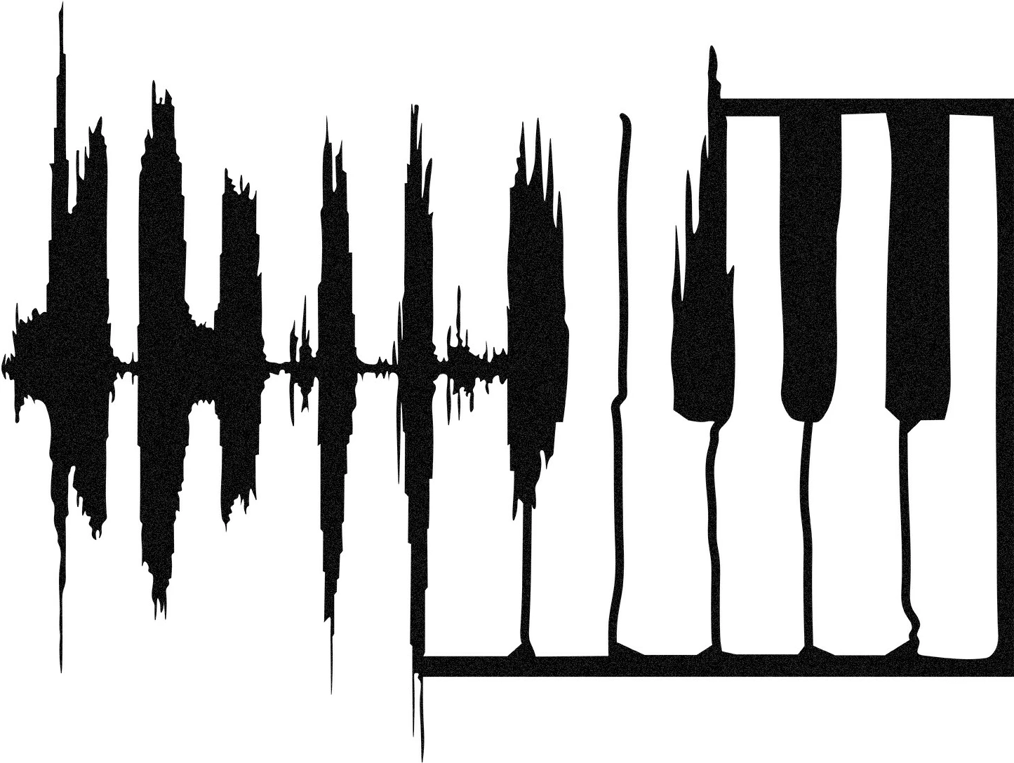 Aksesor dekorativ metalik për mur, Wallity My Music v2, ngjyrë e zezë, 70x53cm