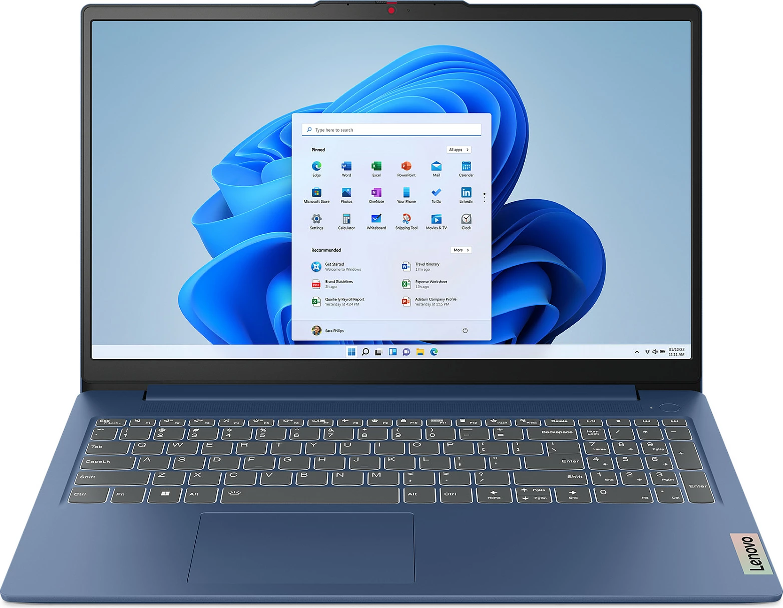Laptop Lenovo IdeaPad Slim 3 15AMN8, Ryzen 5 7520U, 16GB RAM Memorje, 512GB SSD, 15.6" FHD, Windows 11 Home, Abyss Blue