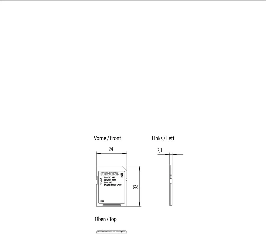 Kartë memorie SD Siemens SIMATIC HMI 6AV21818XP000AX0, 2GB, e zezë