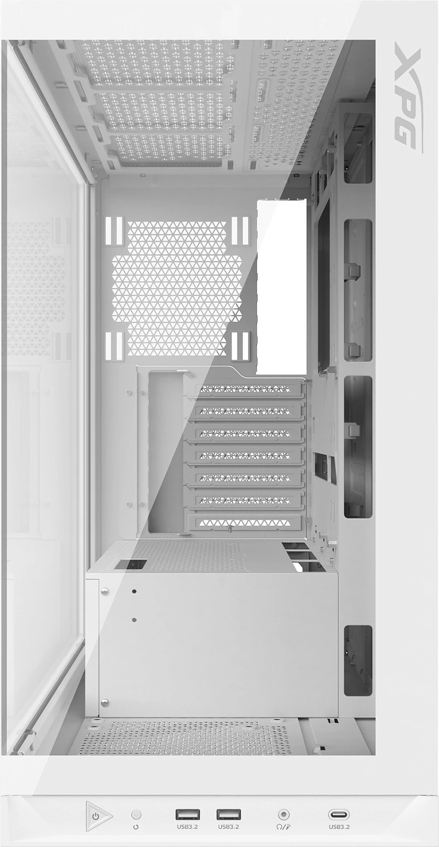 Kasë PC XPG INVADER X WOF, Mid-Tower, ATX/micro ATX/Mini-ITX, Tempered Glass, e bardhë