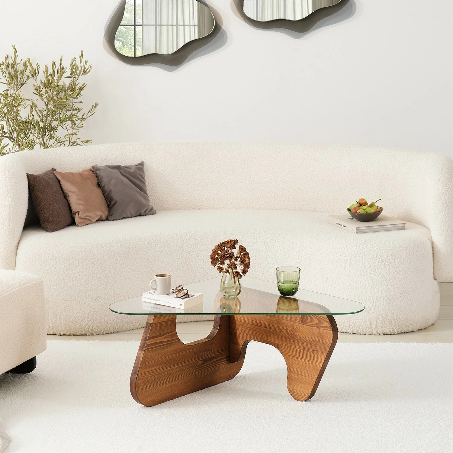 Tavolinë kafeje Hanah Home, Freya, ngjyrë geshtenjtë