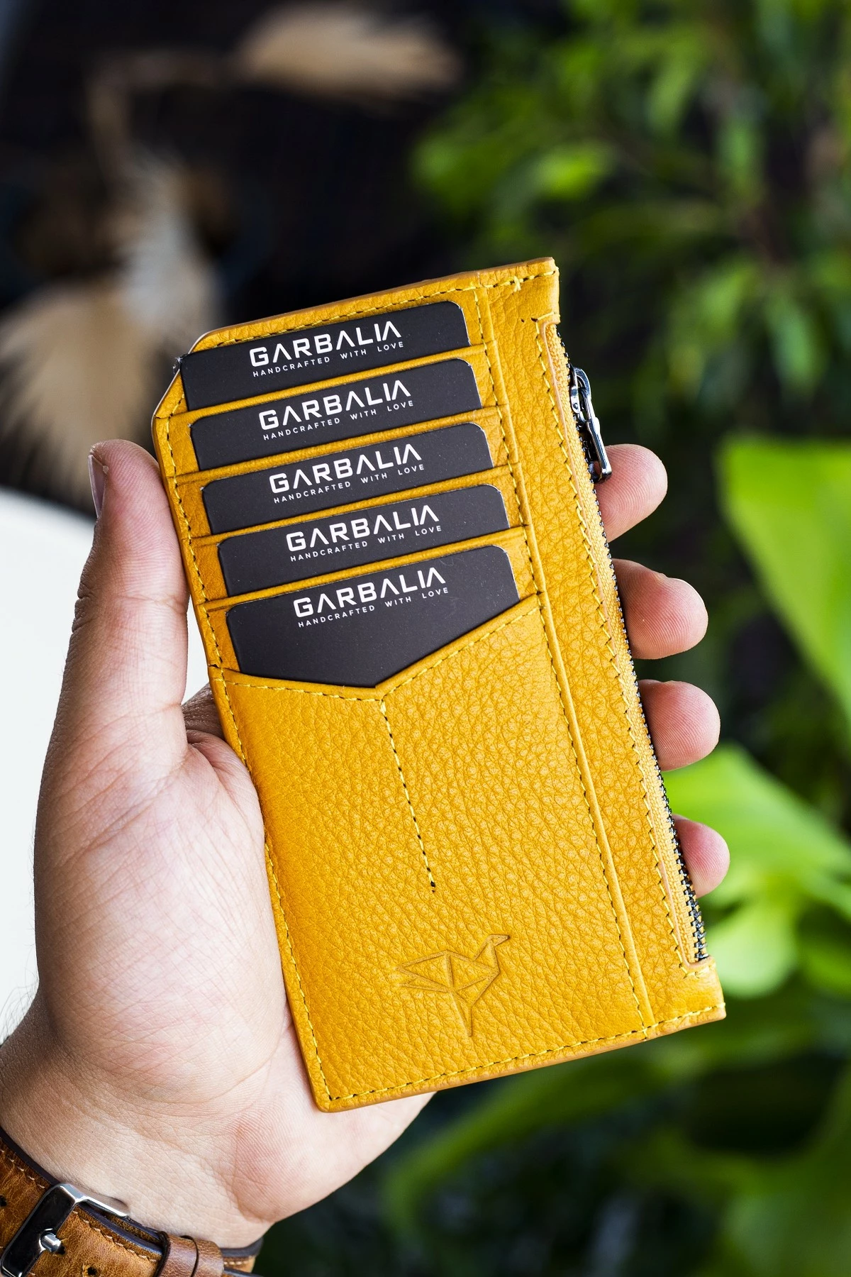 Mbajtës kartelash, ngjyrë mustard, Zoozie Bags