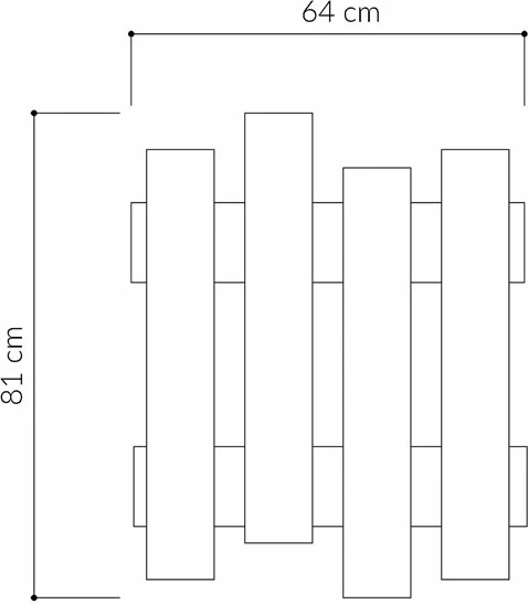 Varëse muri Wave, ngjyrë gri e errët, melaminë, 64x4x81cm