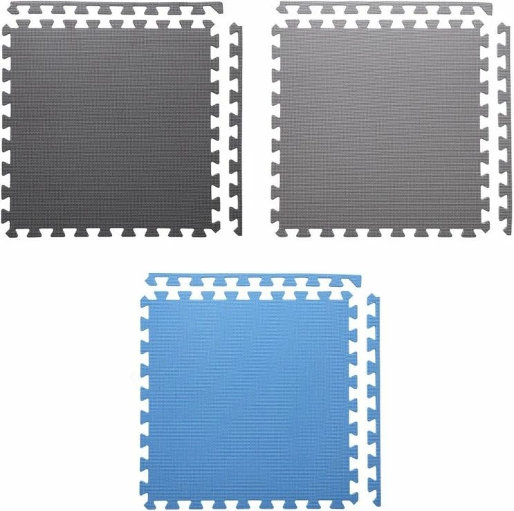 Tapet puzzle për fitnes ONE FITNESS, gri-blu