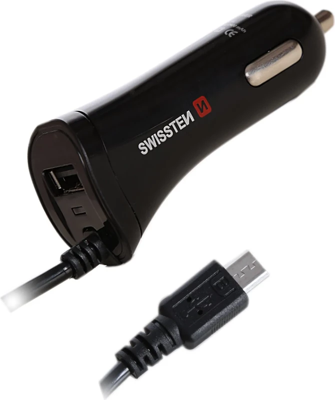 Karikues makine Swissten, MicroUSB, USB 2.4A, e zezë