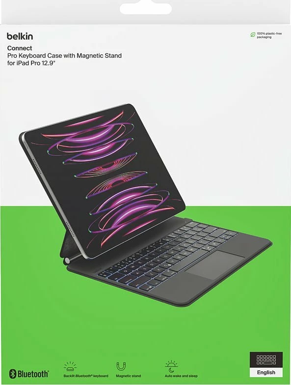 Mbështjellës me tastierë Belkin BBZ003DU-V1 për iPad Pro 12.9", i zi