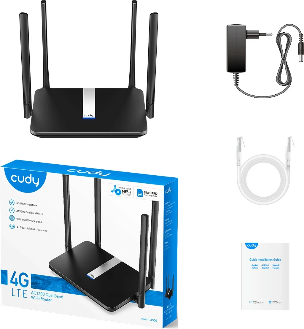 Router Cudy LT500, Wi-Fi 5, Dual-band, 3G/4G, i zi