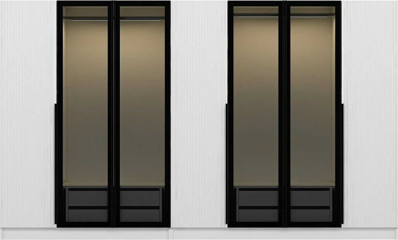 Dollap Skye Decor, Kale Plus, ngjyrë fume, 315x210x52cm