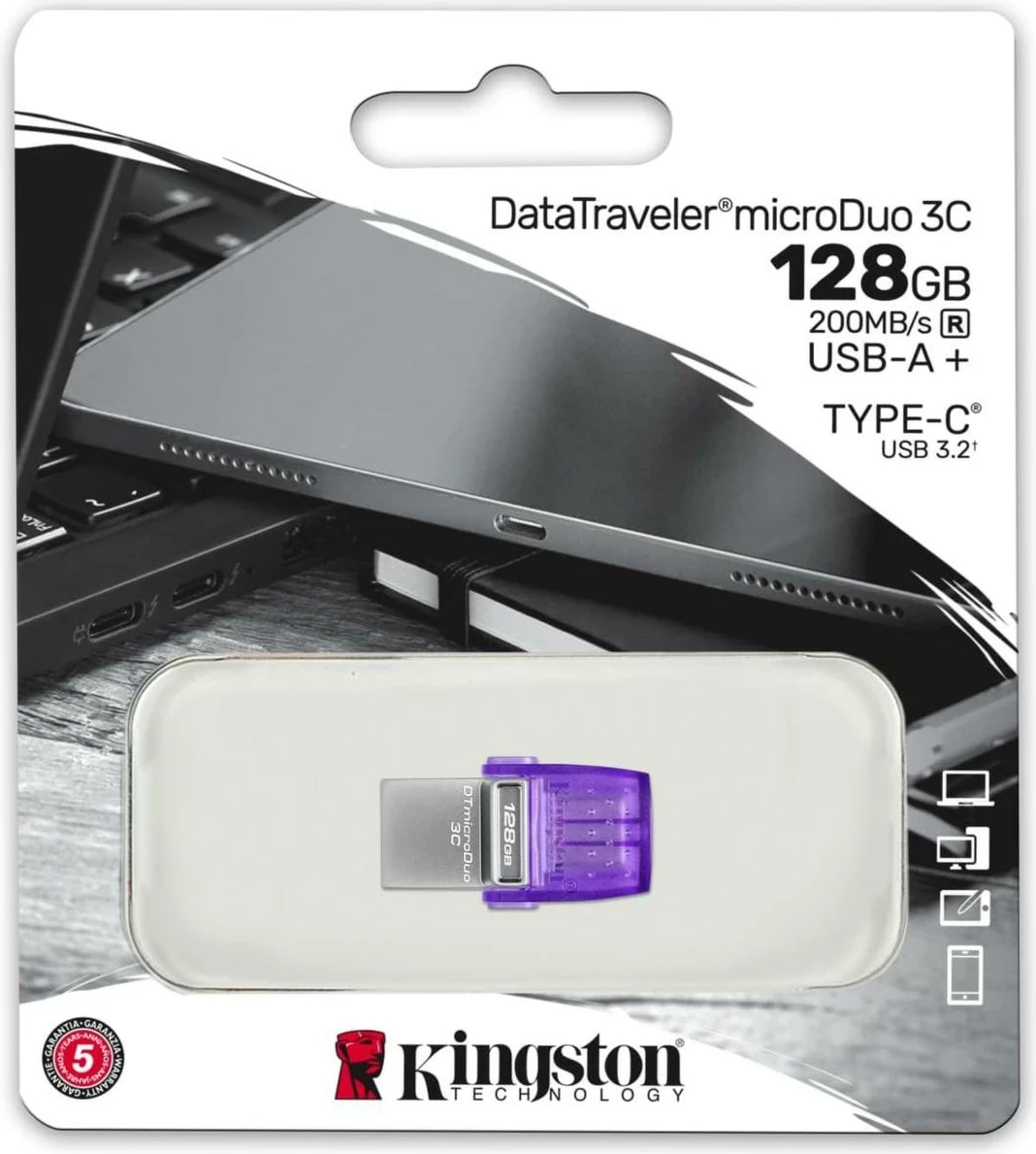 USB Kingston DataTraveler microDuo 3C 128GB USB-A/USB-C vjollcë