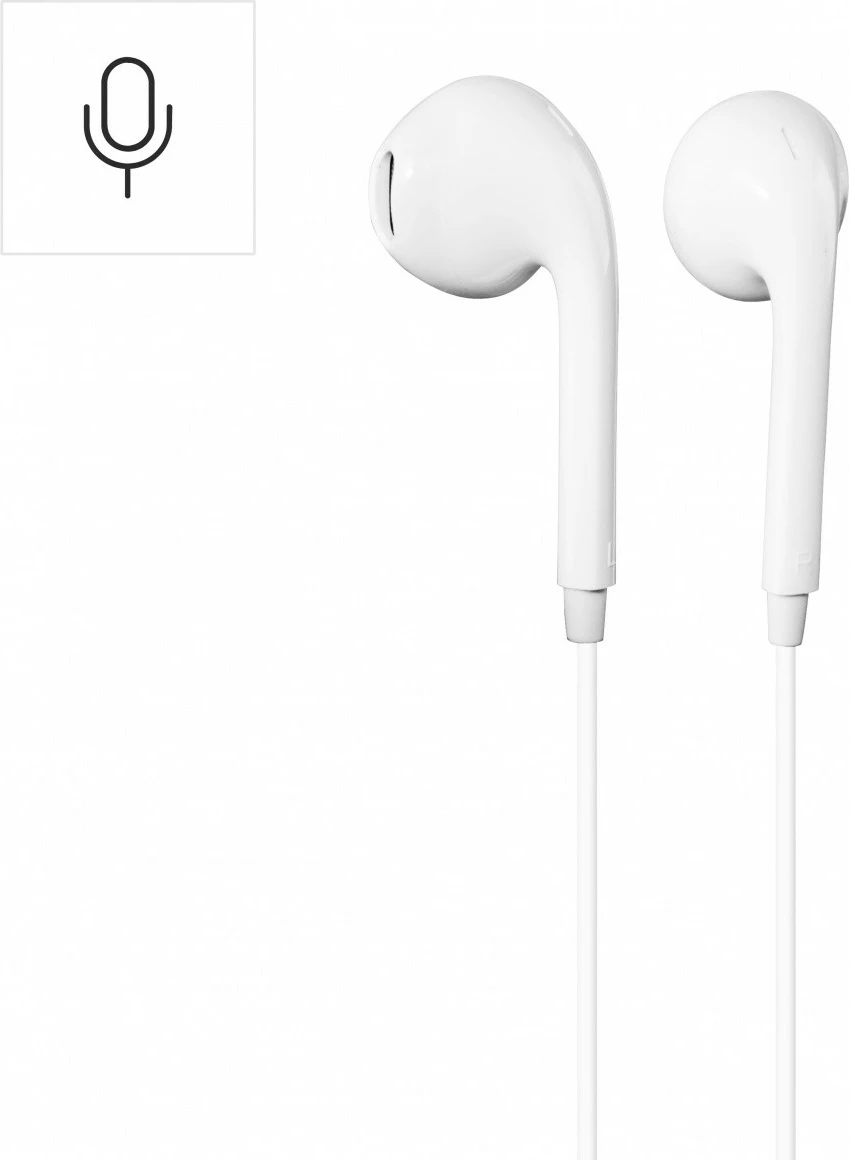 Kufje in-ear Hama 221787 me lidhje Lightning, me mikrofon dhe kontroll volum, kabllo 1.2 m, stereo, të bardha