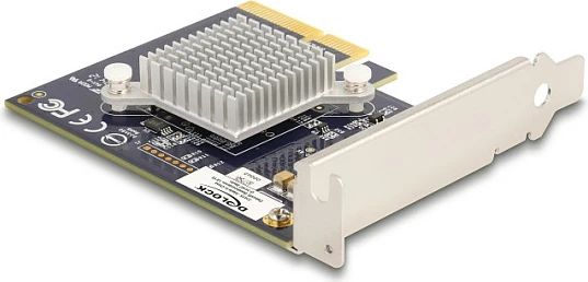 Kartë akseleratori AI DeLOCK 31415, PCIe 3.0, low-profile, Hailo-8, 26 TOPS, blu/inoks