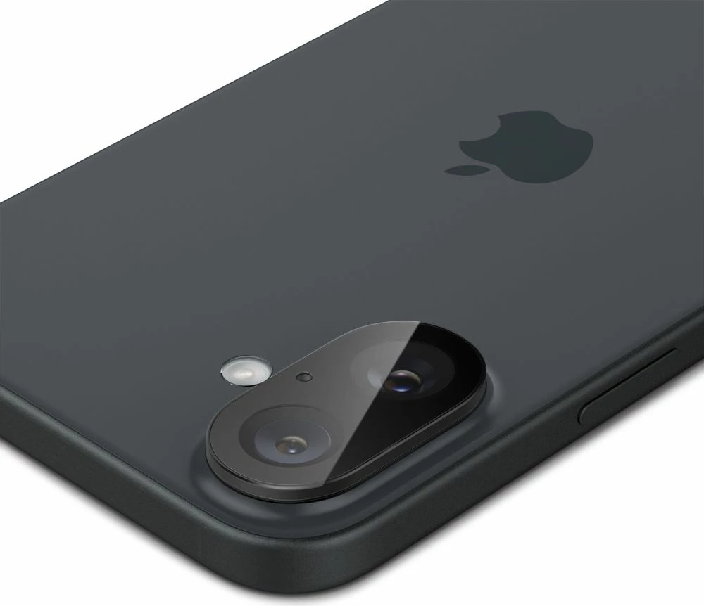Mbrojtës lente kamere Spigen Optik Glas.Tr për iPhone 16/16 Plus, 2 copë, zi