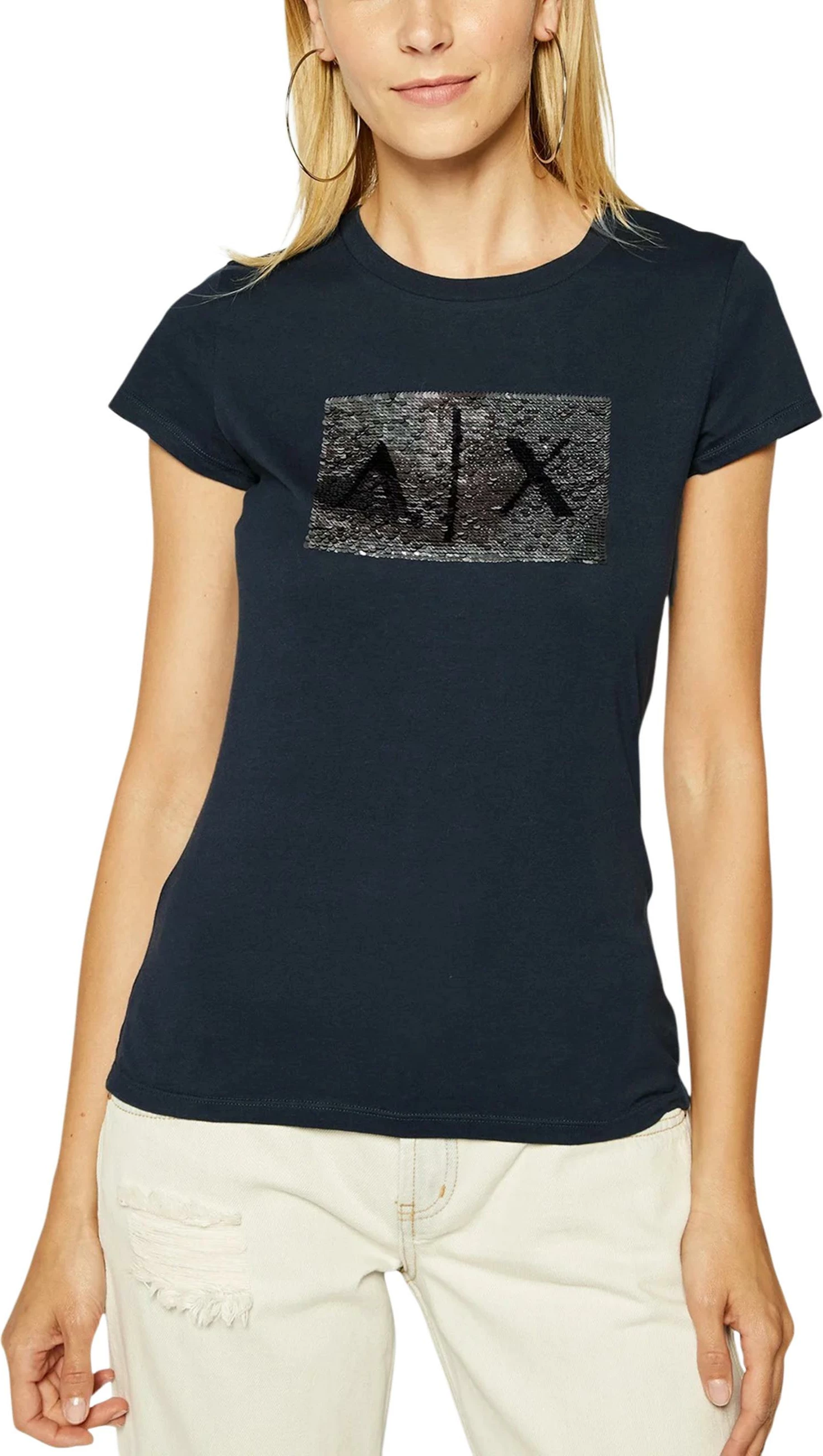 Maicë për femra Armani Exchange 8NYTDL YJ73Z, blu