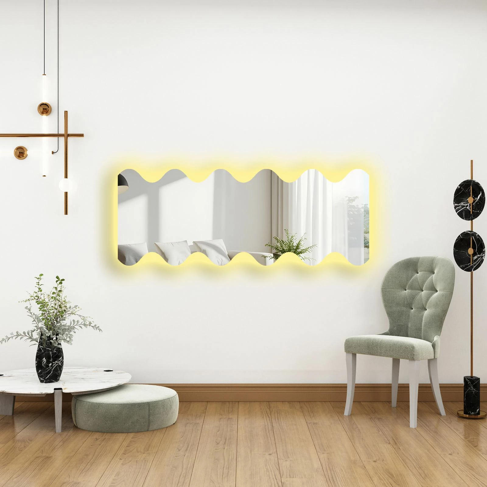 Pasqyrë me ndriçim LED, Skye Decor, 52135Ledayna-006