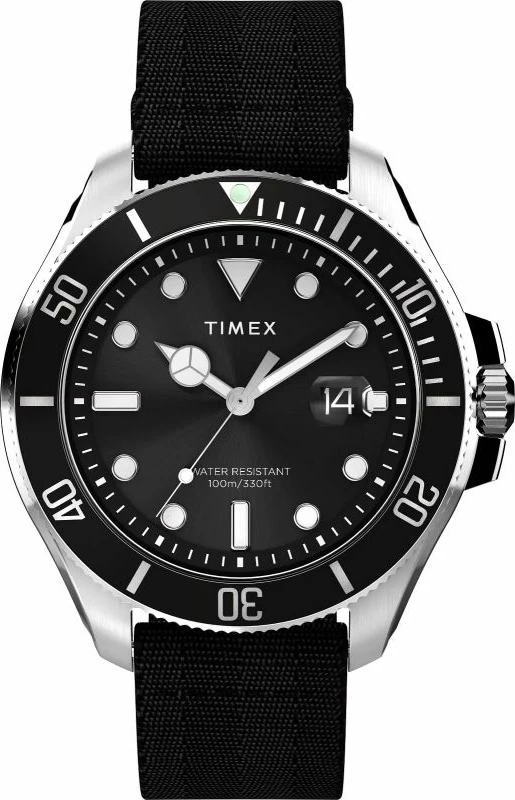 Orë dore për meshkuj Timex, e zezë