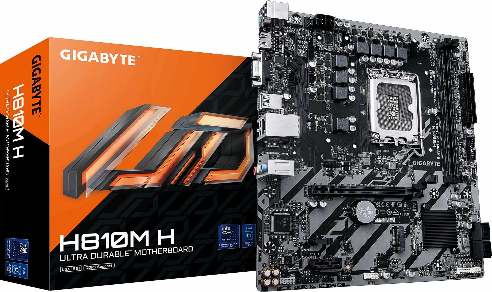 Pllakë amë Gigabyte H810M H, Micro ATX, Intel H810, LGA1851, DDR5 deri 128GB