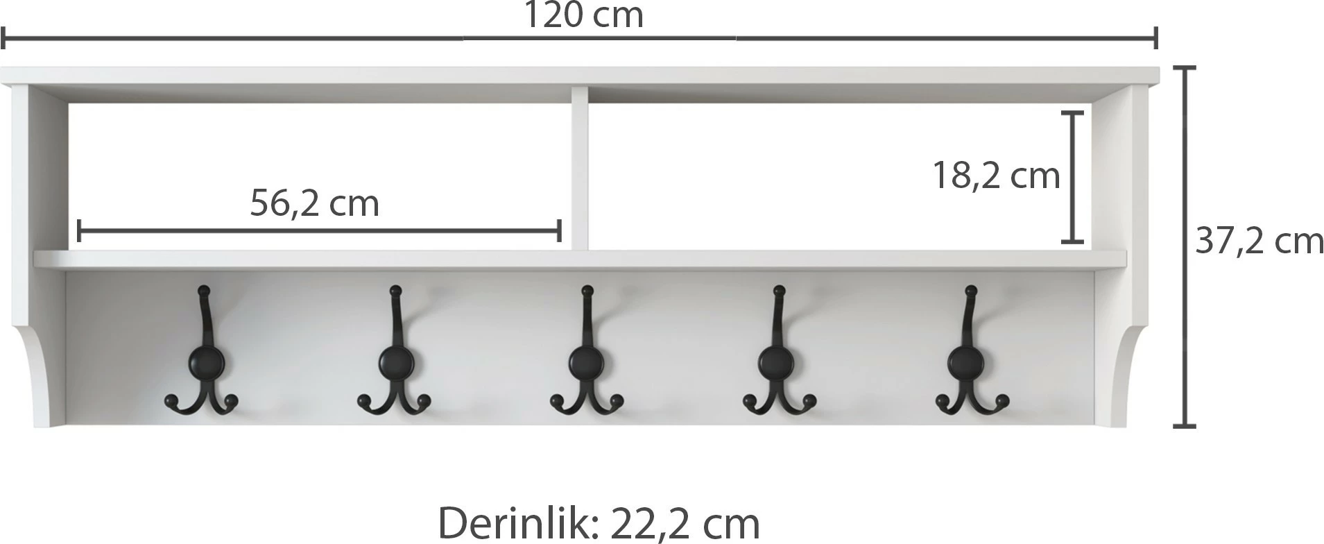 Stendë për korridor Hanah Home, P2 - 439, e bardhë
