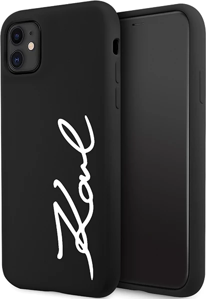 Mbështjellës Karl Lagerfeld KLHCN61SKSVGK për iPhone 11/XR 6.1", silikon, e zezë