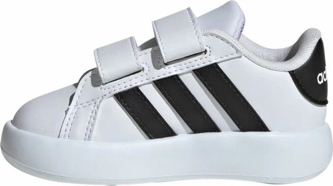 Këpucë për fëmijë adidas, të bardha dhe të zeza