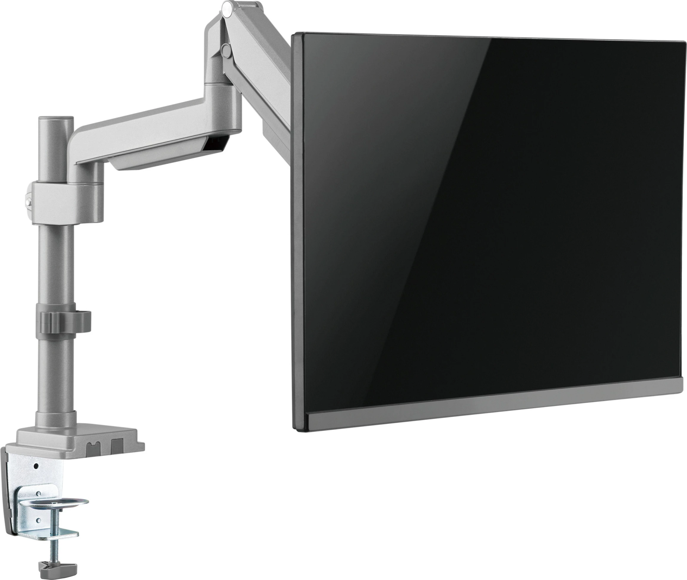 Mbajtës monitori EQUIP për tavolinë, 17–32″, VESA 75x75/100x100, gas spring, argjendtë
