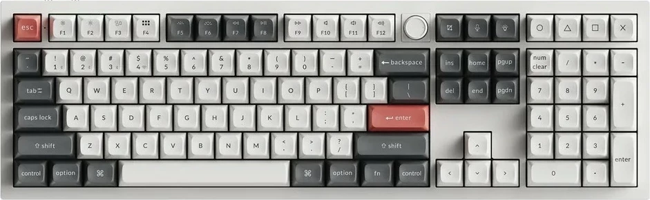 Tastierë gaming Keychron Q6 Ultra 8K, RGB, Hot-Swap, Milk POM Brown Switch, 100%, bardhë-gri