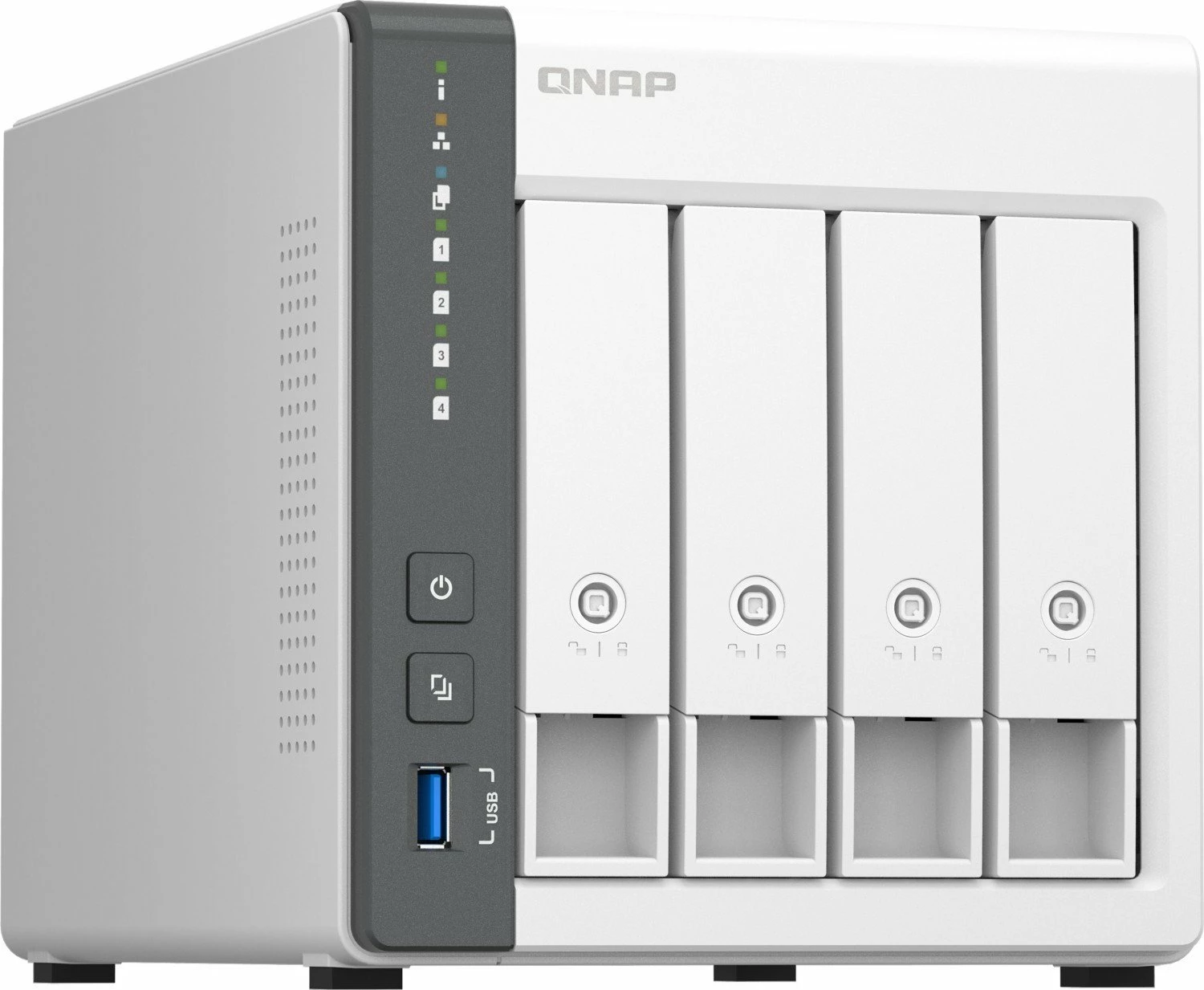 Server NAS Qnap TS-433-4G, 4-bay, 4GB RAM, 2.5GbE, i bardhë