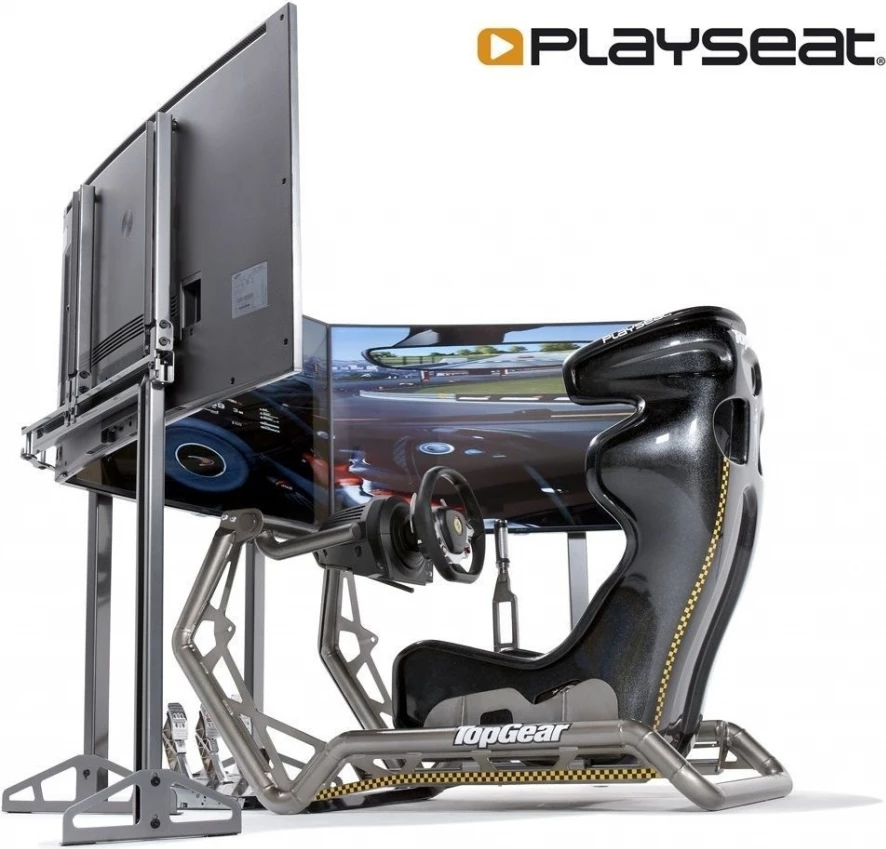 Mbajtëse për 3 monitorë/TV Playseat TV Stand Triple Package, e rregullueshme, ngjyrë metalike