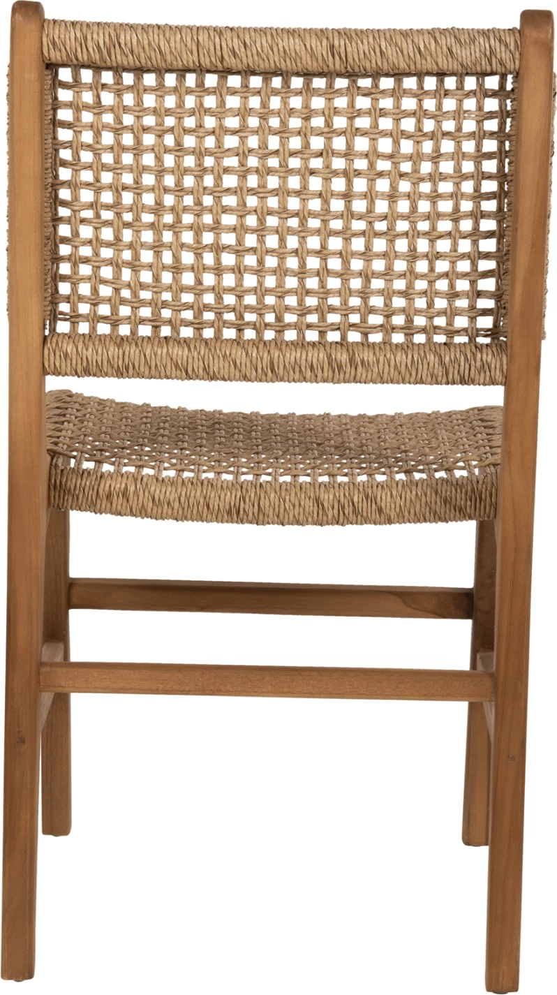 Karrige ngrënieje NESHA, dru TEAK dhe litar VIRO, 46x57x86H cm