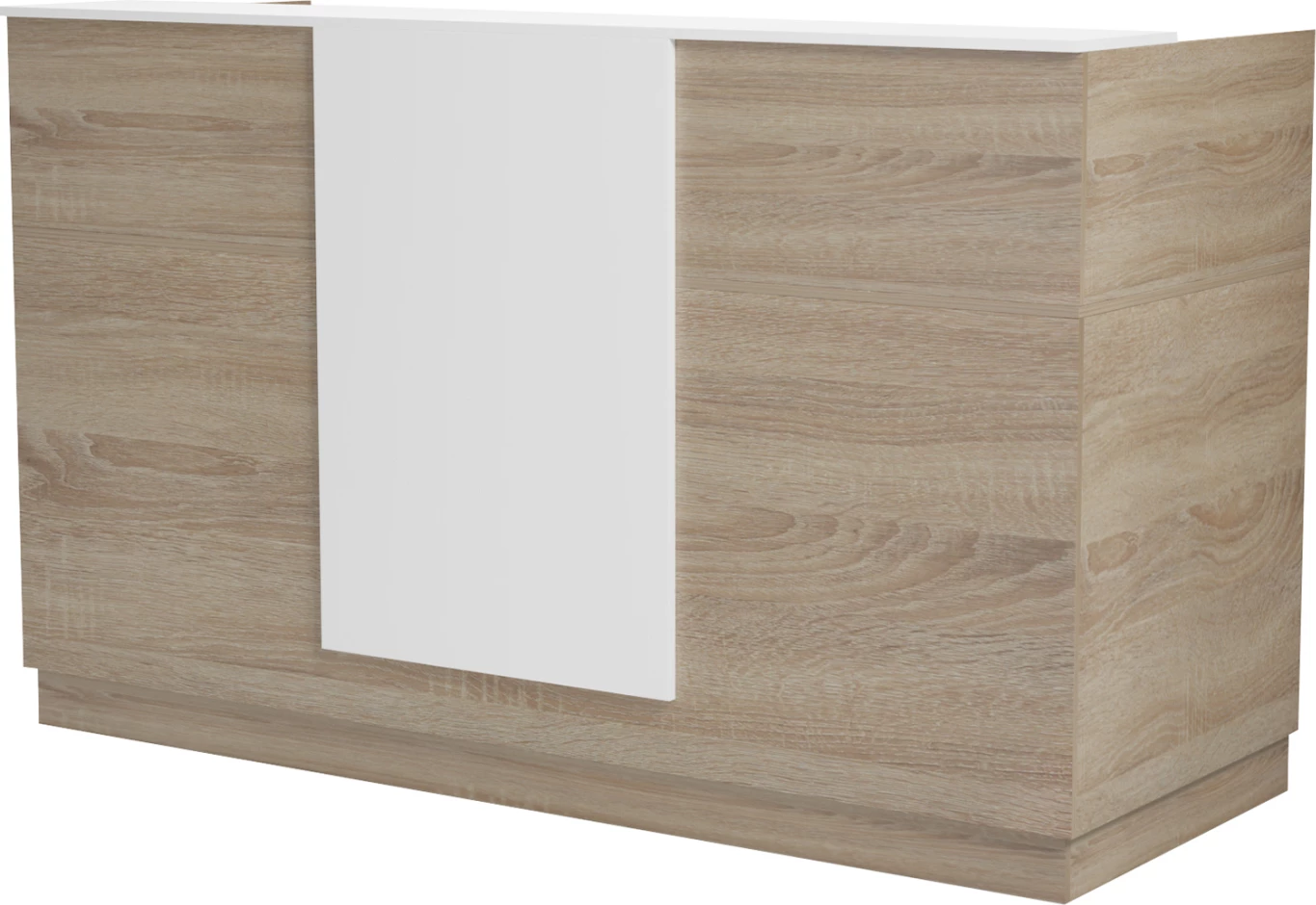 Tavolinë recepsioni KRONIC, melaminë sonoma/bardhë, FH2156.01, 180x70x110 cm