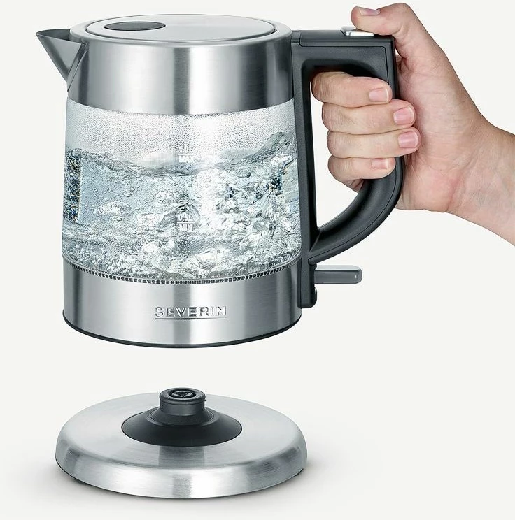 Ibrik elektrik Severin WK 3468, 1L, 2200W, Inox, Transparent