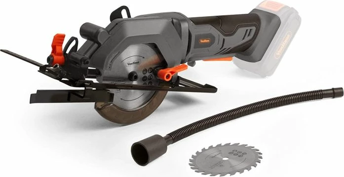 Sharrë rrethore me bateri VonHaus E-Series 3500168 18V, disk 115mm, zi/portokalli, set me 2 tehe (pa bateri/karikues)