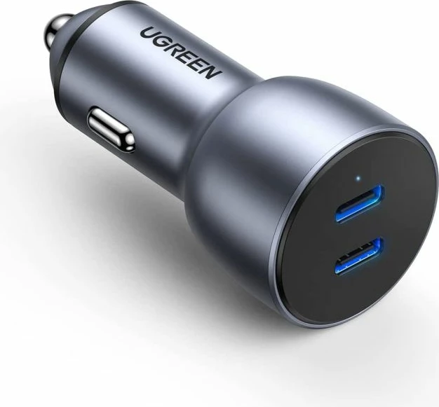 Karikues veture UGREEN 70594, 2x USB-C, QC 3.0, 40W, gri, në kuti