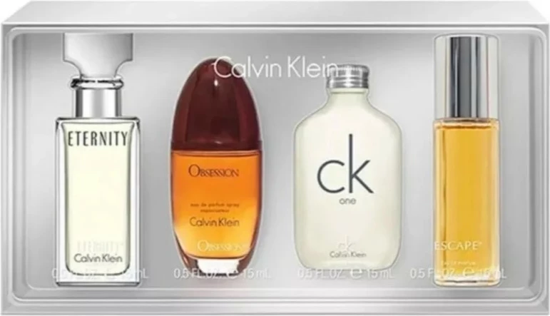 Set mini parfumesh për femra Calvin Klein Obsession CK One Escape Eternity, 4 copë