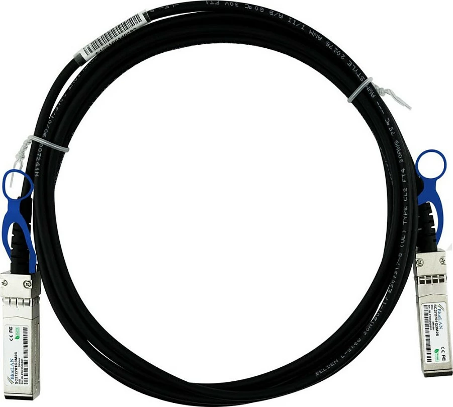 Kabllo DAC BlueOptics BlueLAN CAB-S-S-25G-3M, SFP28 në SFP28, 25Gb/s, 3m, e zezë