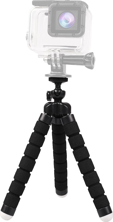 Tripod fleksibël për celular dhe kamerë selfie, Hurtel, këmbë oktapod, klips universal, kënd dhe lartësi të rregullueshme