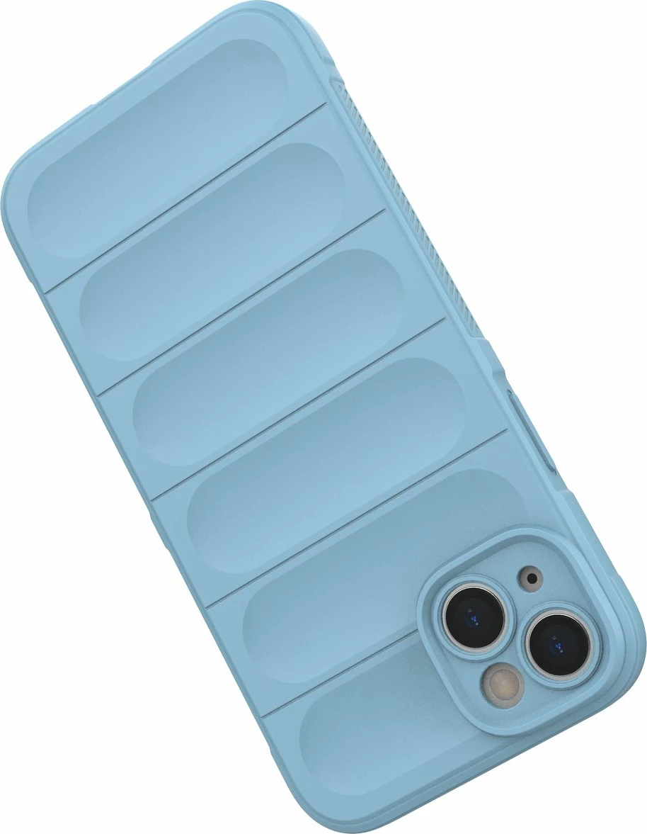 Mbështjellës Hurtel Magic Shield Case për iPhone 14 Plus, fleksibil, i blinduar, Blu e çelët