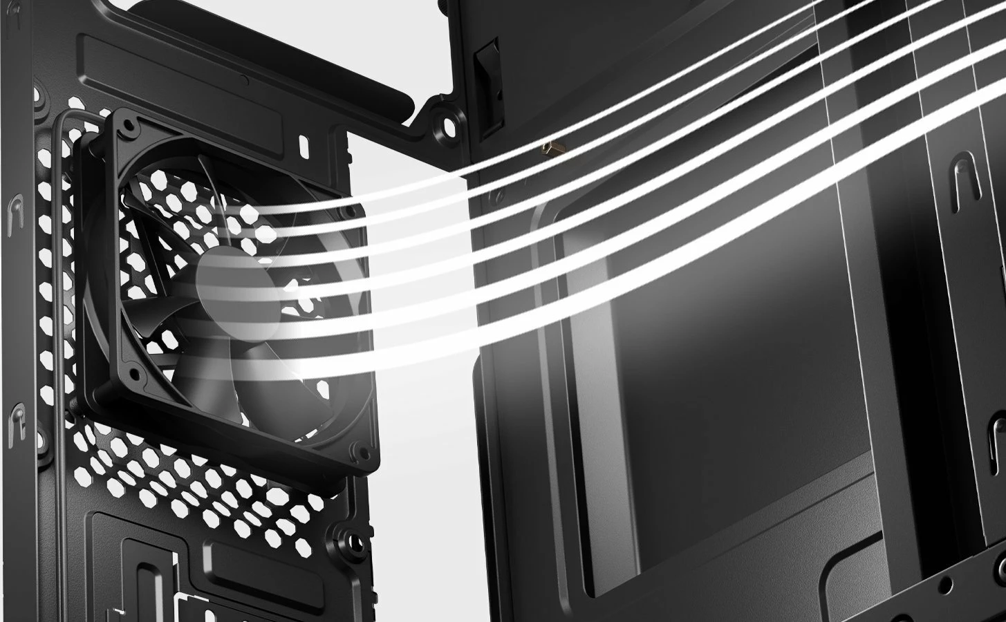 Kasë Natec Aracanta NPC-2326 Midi Tower ATX/Micro ATX/Mini-ITX, pa PSU, pa dritare, e zezë