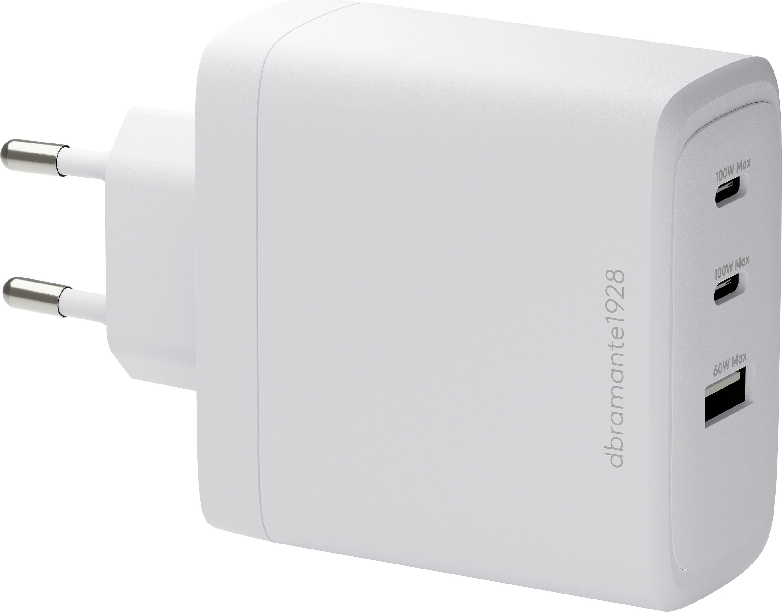 Karikues dbramante 1928 re-charge IT, EU, 100W, 2xUSB-C + 1xUSB-A, i bardhë