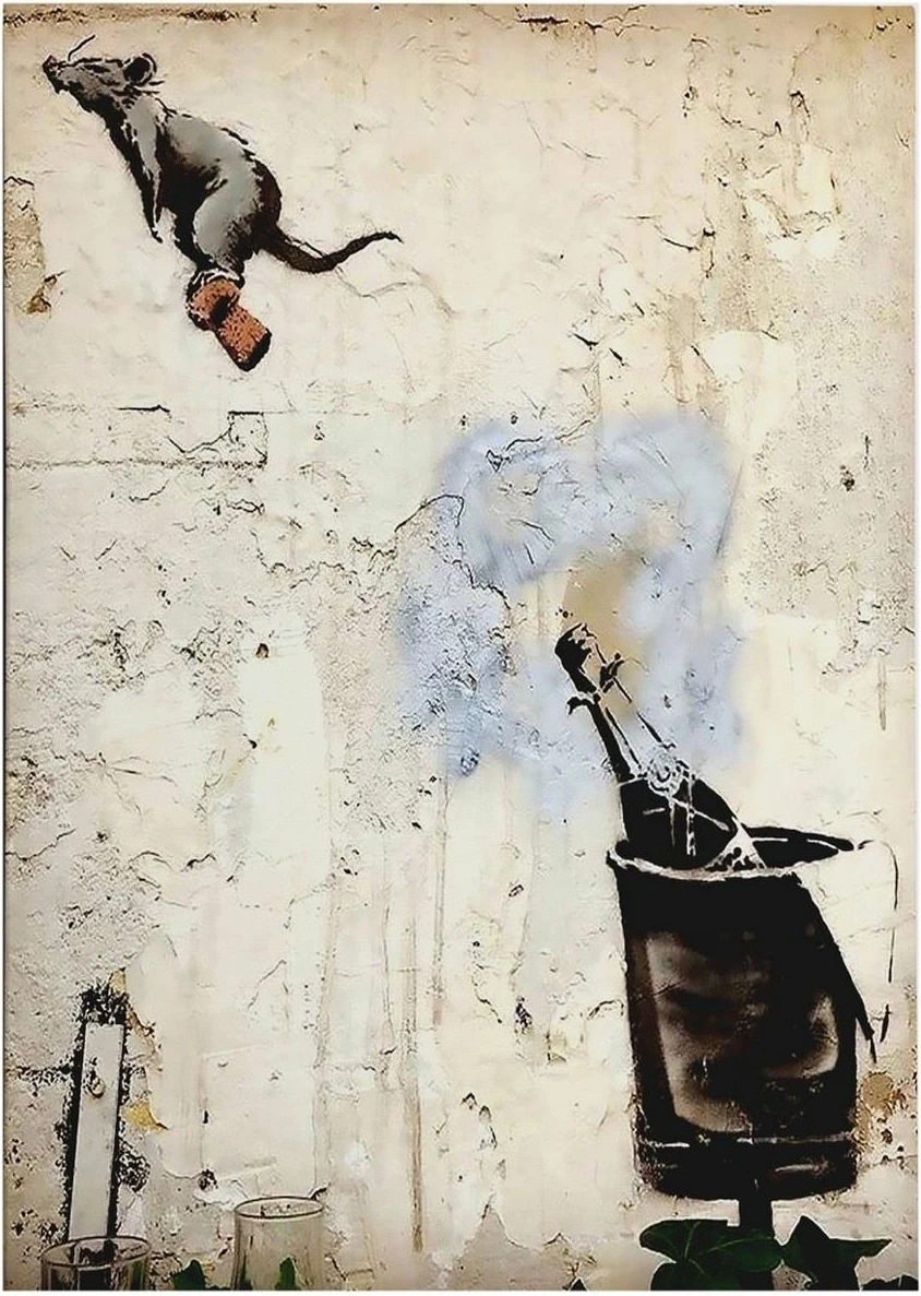 Pikturë dekorative në kanavacë, Banksy, shumëngjyrëshe, WY117, 50x70cm