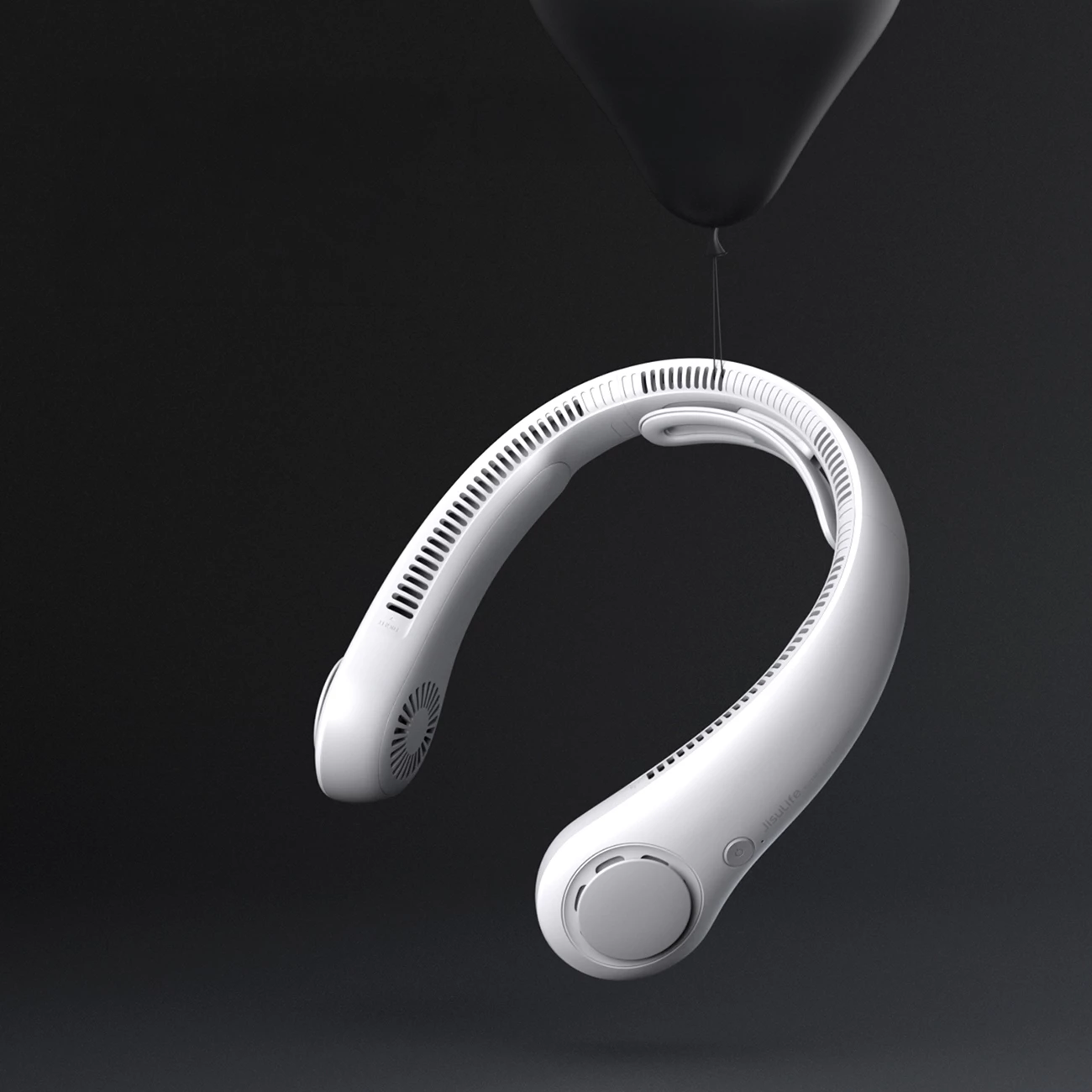 Ventilator qafe Jisulife Neck Fan 4 5000mAh USB-C, gri