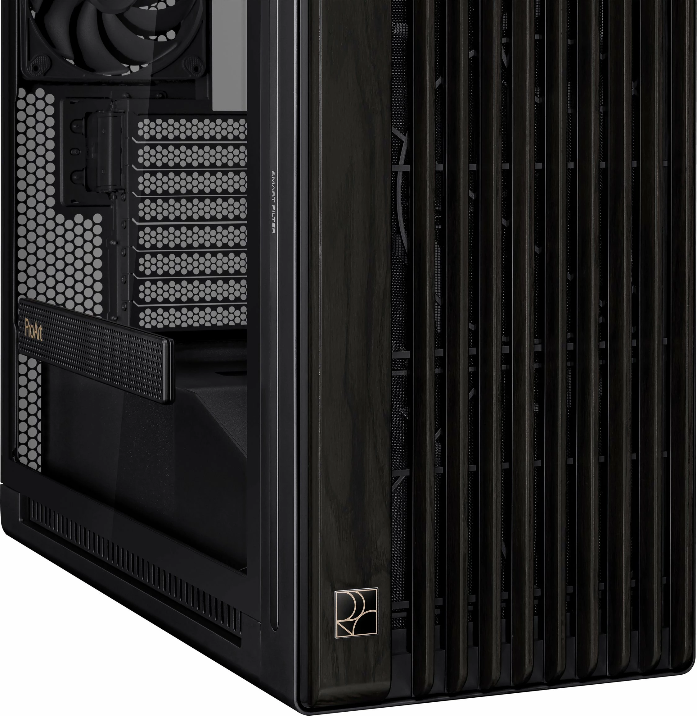 Kasë Asus ProArt PA602 (90DC00J0-B09010) Midi Tower e-ATX/ATX, 420mm radiator, USB-C, pa PSU, e zezë