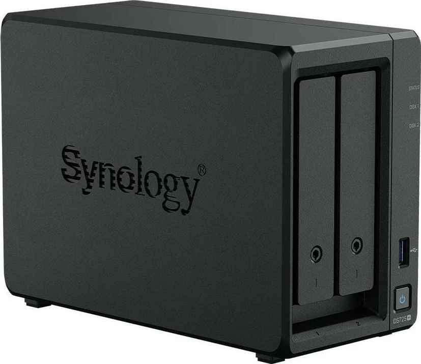 NAS Synology DS725+, 4 RAM, 2 slota memorje, 4 disqe, i zi
