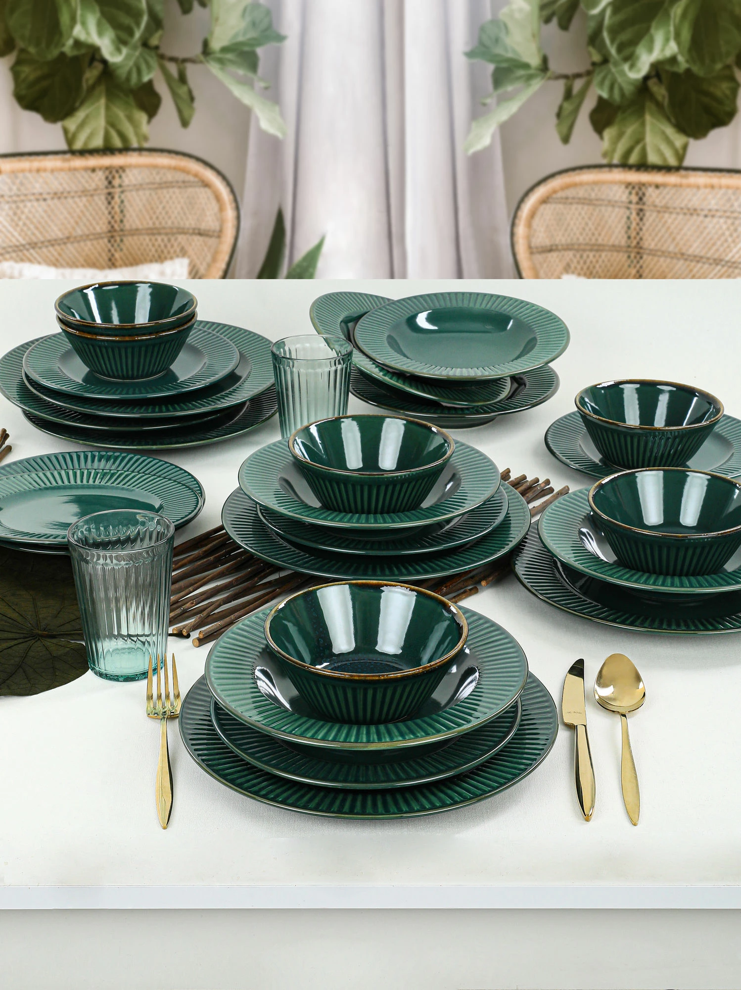 Set dark qeramike për drekë, 24 copë, Hermia Concept, TY125024FRA5A839700MAET600