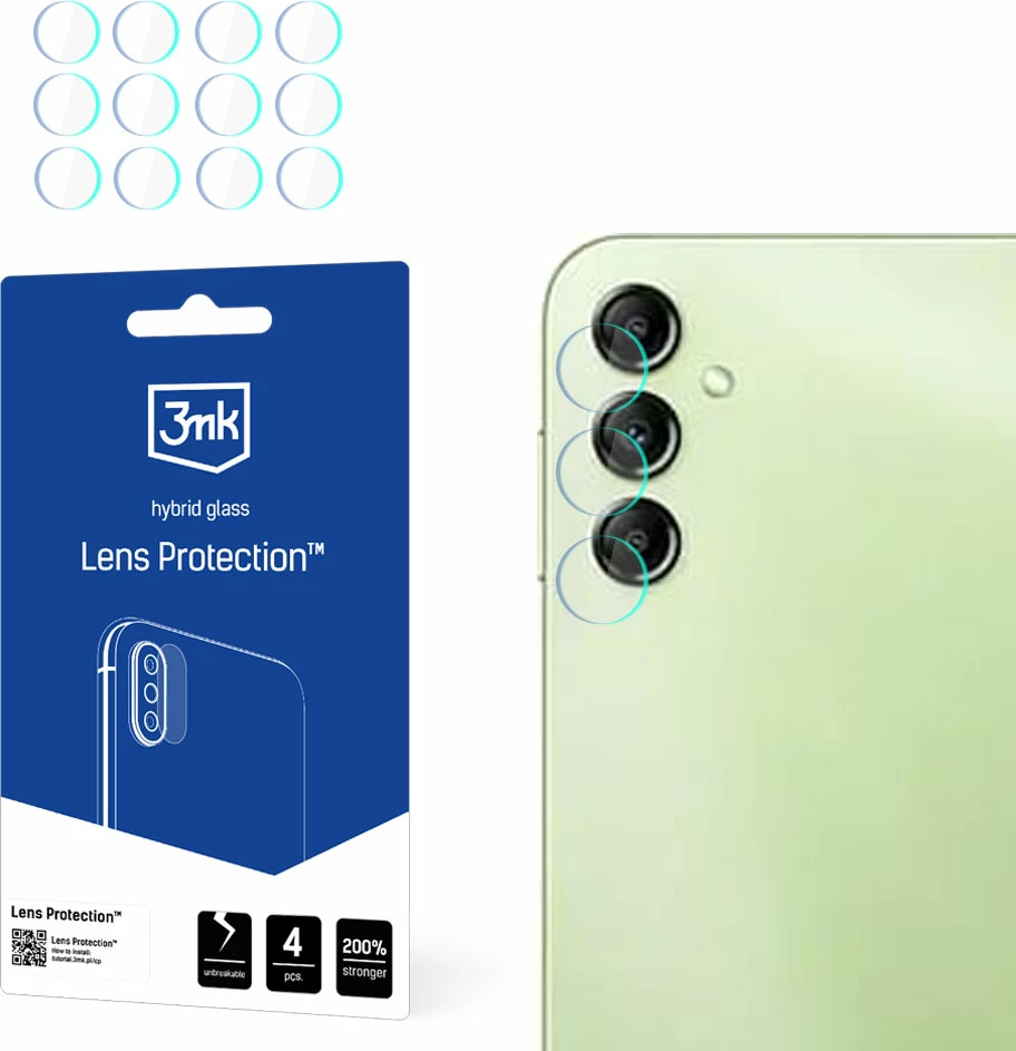 Xham mbrojtës kamerës 3mk Protection Lens Protection, për Samsung Galaxy A14 / A14 5G, Transparent
