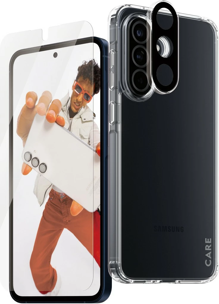 Mbështjellës PanzerGlass për Samsung Galaxy A56 5G, set 3-në-1, transparent