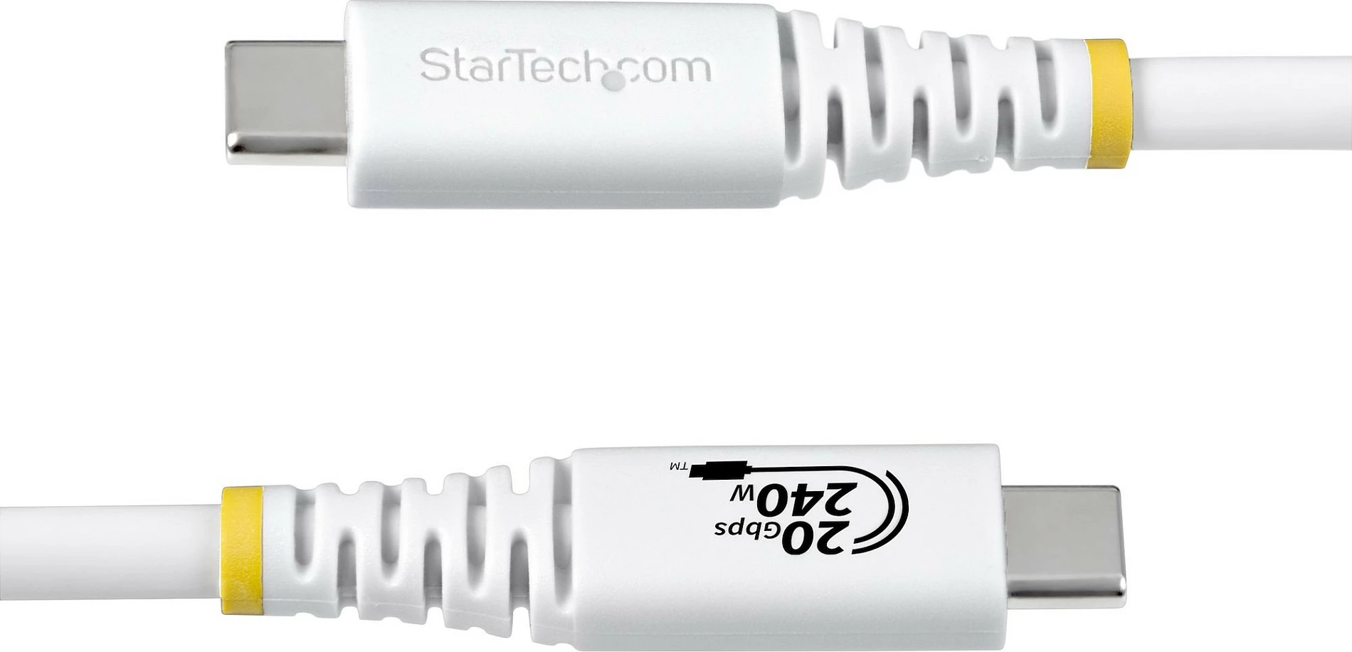 Kabl USB4 StarTech USB-C në USB-C, 2m, 20Gbps, 240W PD, 4K 120Hz, i bardhë