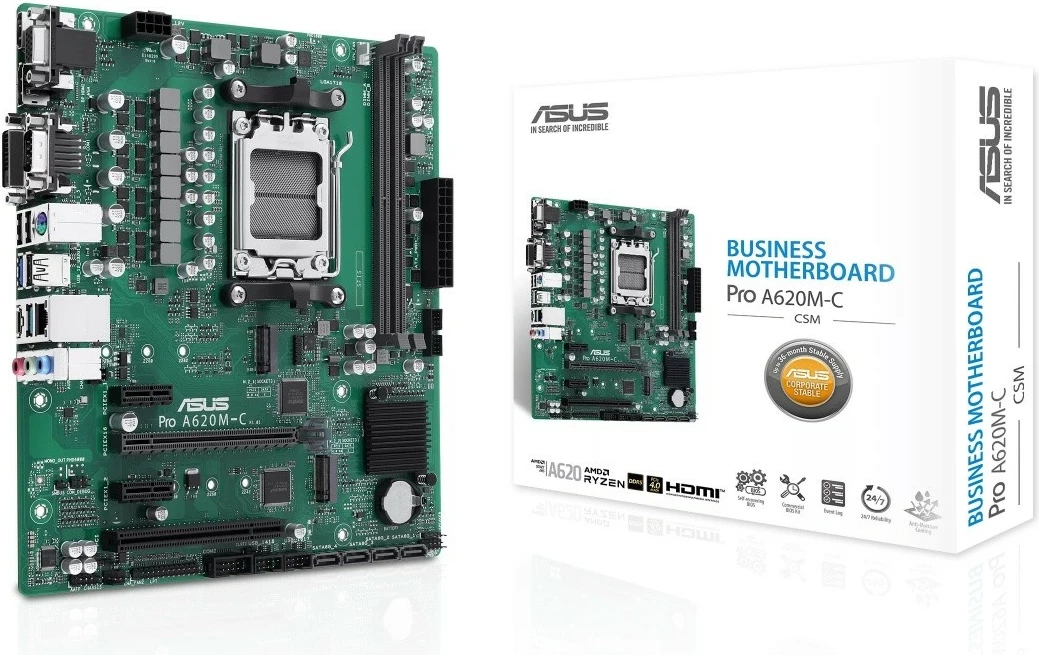 Pllakë amë Asus PRO A620M-C-CSM, Socket AM5, Micro-ATX